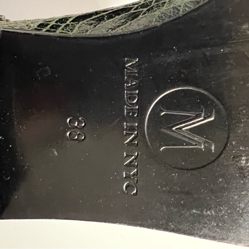 Modern Vice Jett Green Snake Leather Boots EU 38 - Picture 10 of 12